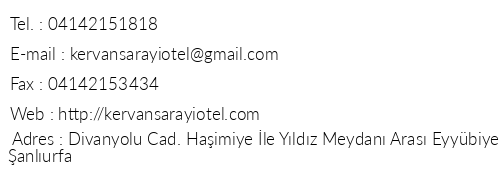 Kervan Saray Otel telefon numaralar, faks, e-mail, posta adresi ve iletiim bilgileri